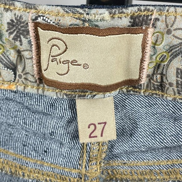 Paige Jeans Womens 27 blue denim peg skinny preppy casual designer classic - Picture 4 of 10